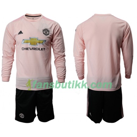 Fotballdrakt Manchester United Barn Bortetrøye 2018/19 Langermet